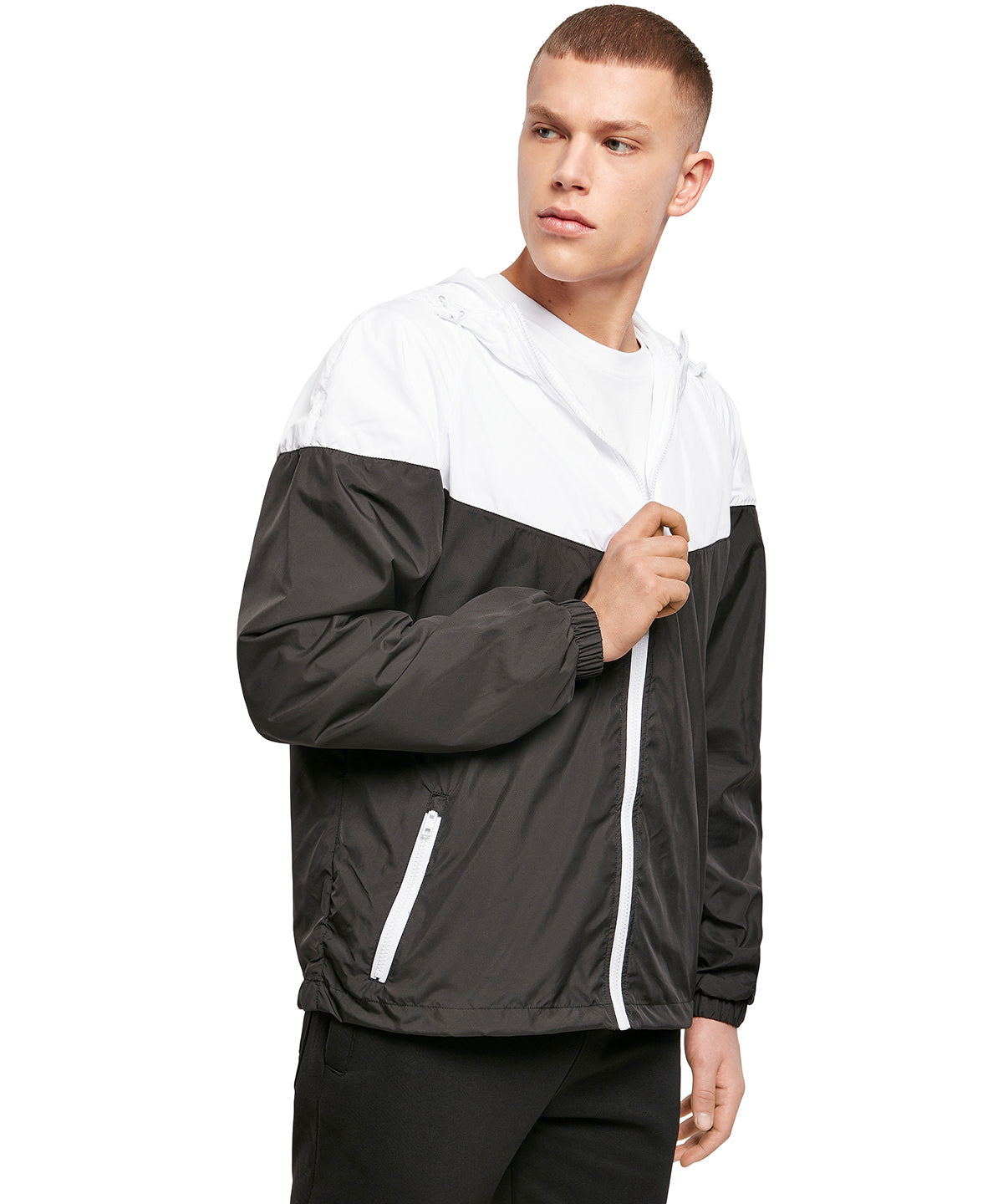 Two-tone tech windrunner jacket