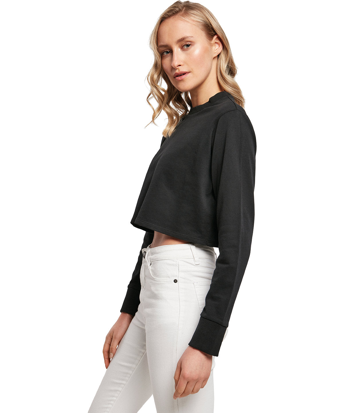 Women’s terry cropped crew