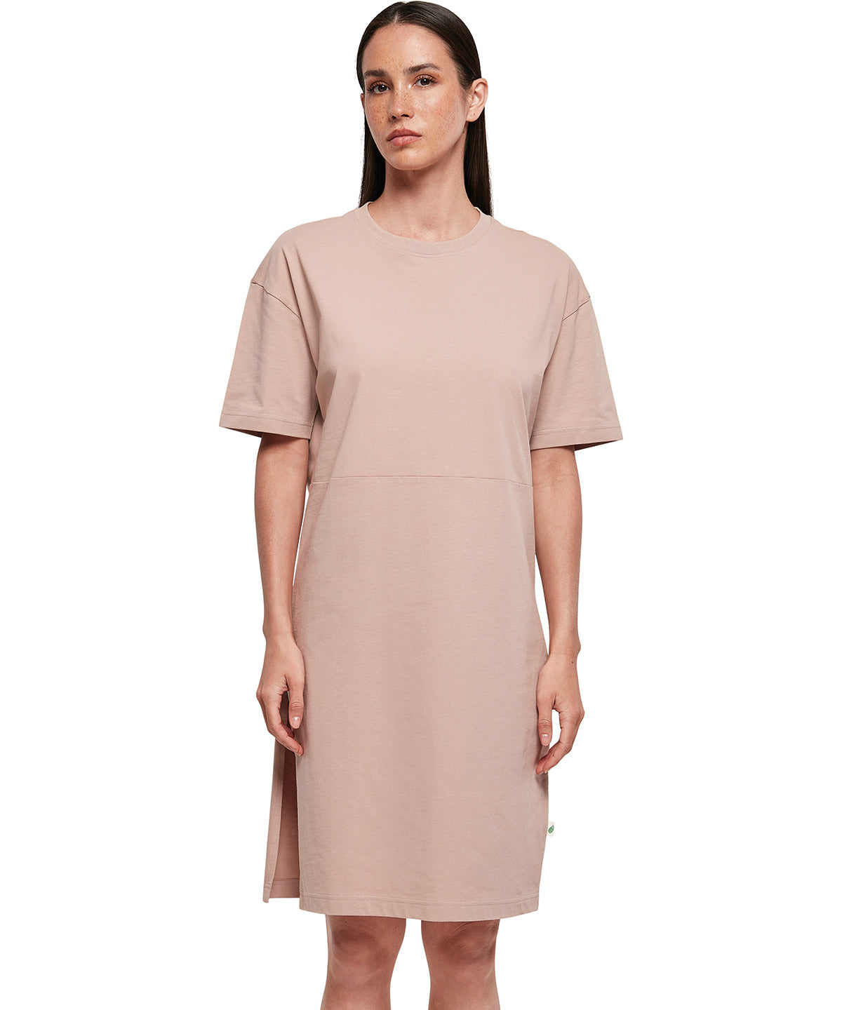 Women's organic oversizes slit tee dress