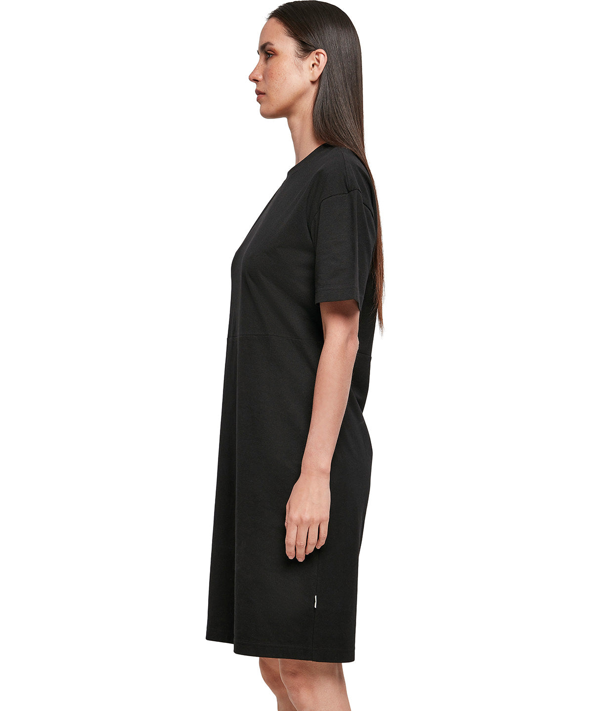 Women's organic oversizes slit tee dress