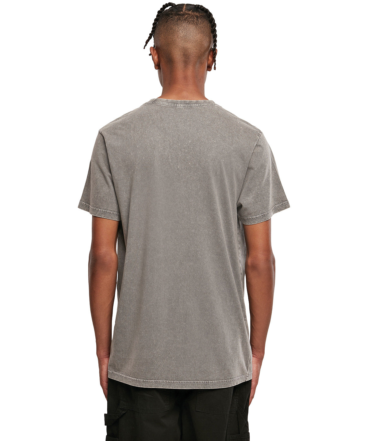 Acid washed round neck tee