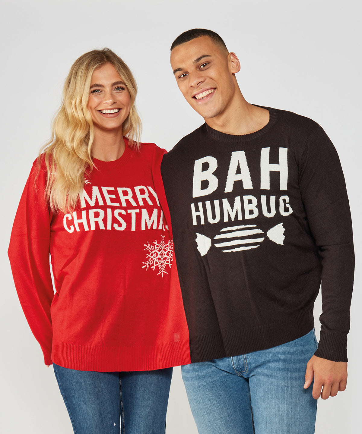 Adults Double Merry Christmas/Bah Humbug Christmas Jumper