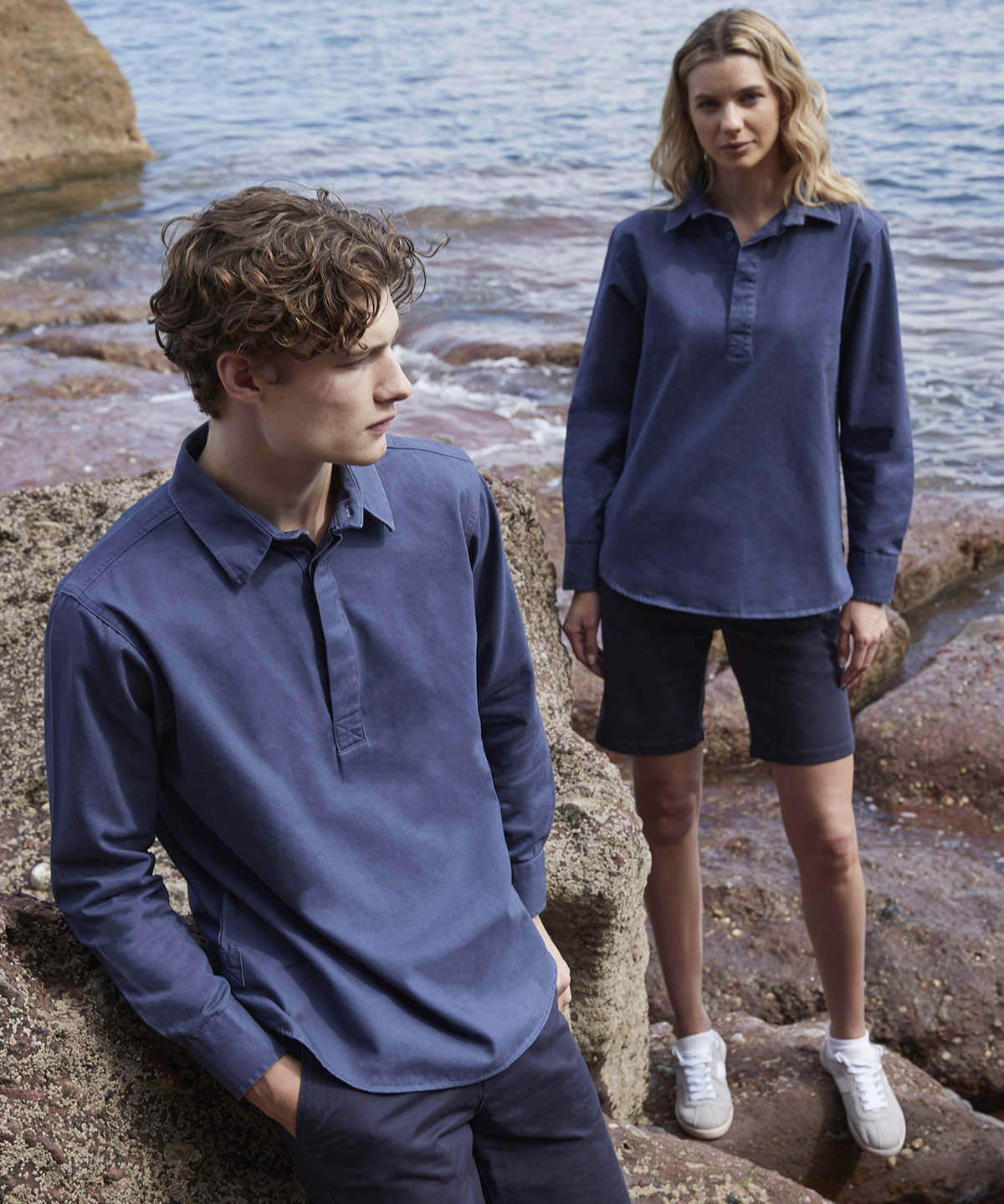 Pullover drill shirt