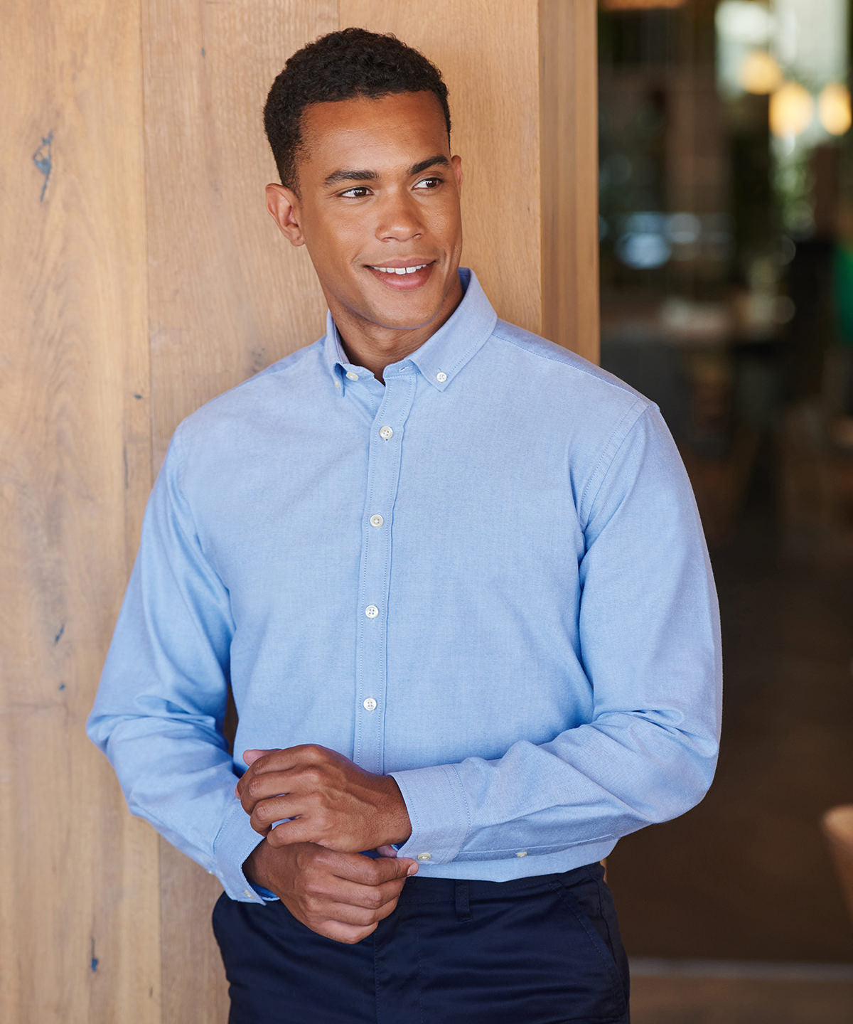 Modern long sleeve Oxford shirt
