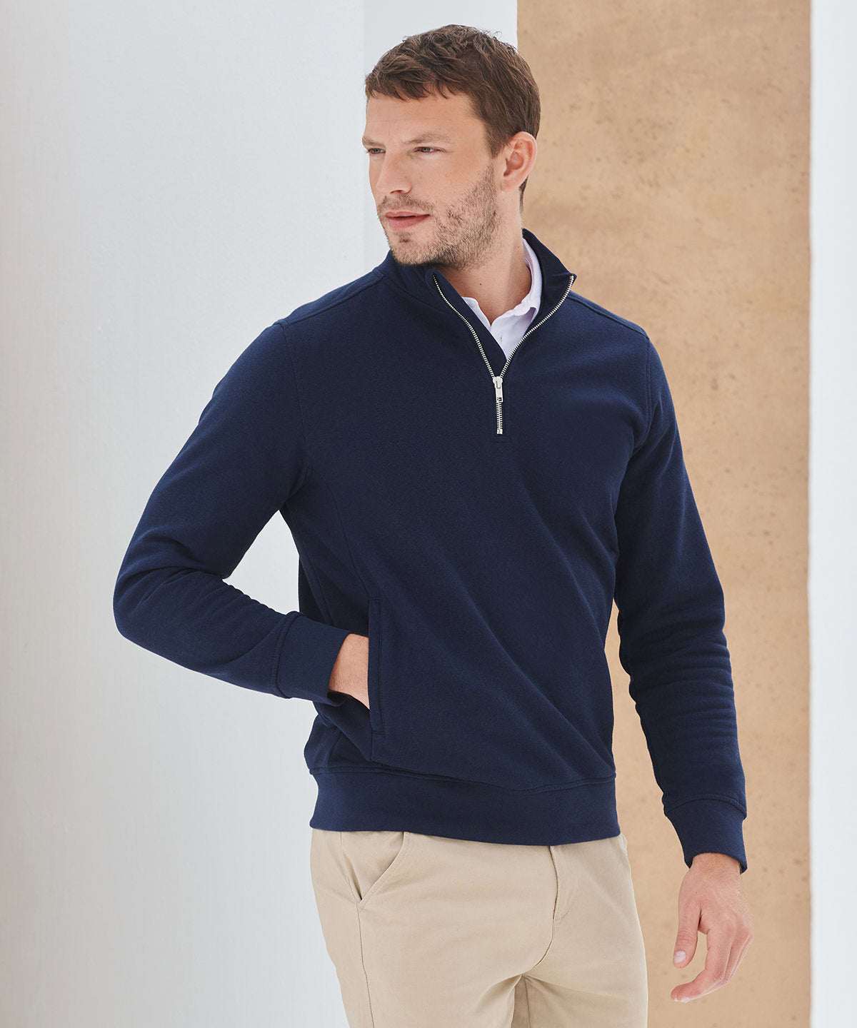 Unisex sustainable ¼-zip sweatshirt