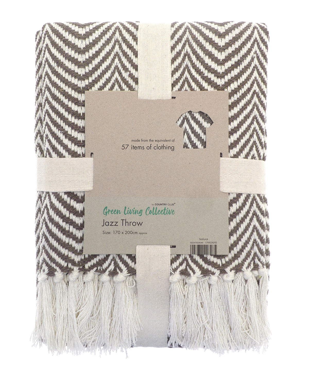 Recycled mixed-fabric throw