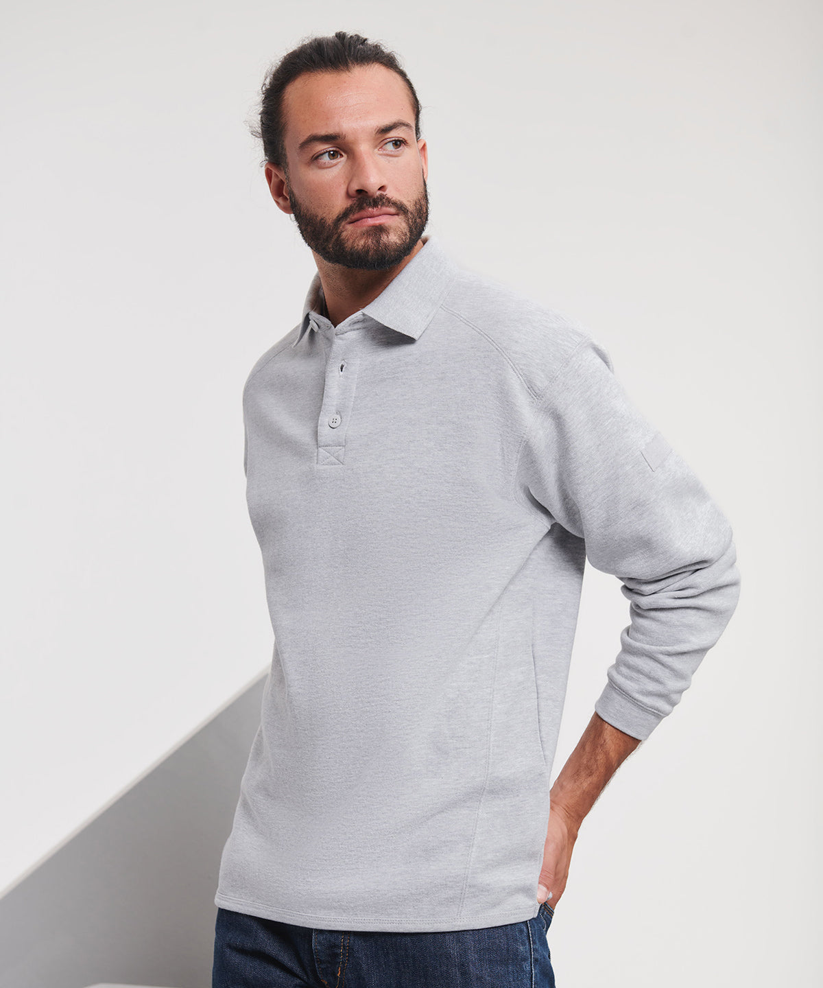 Heavy-duty collar sweatshirt