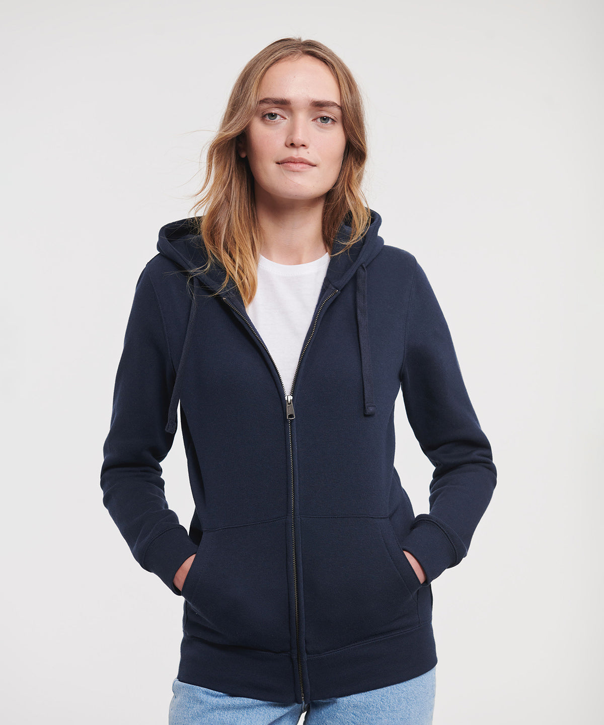 Women's authentic zipped hooded sweatshirt
