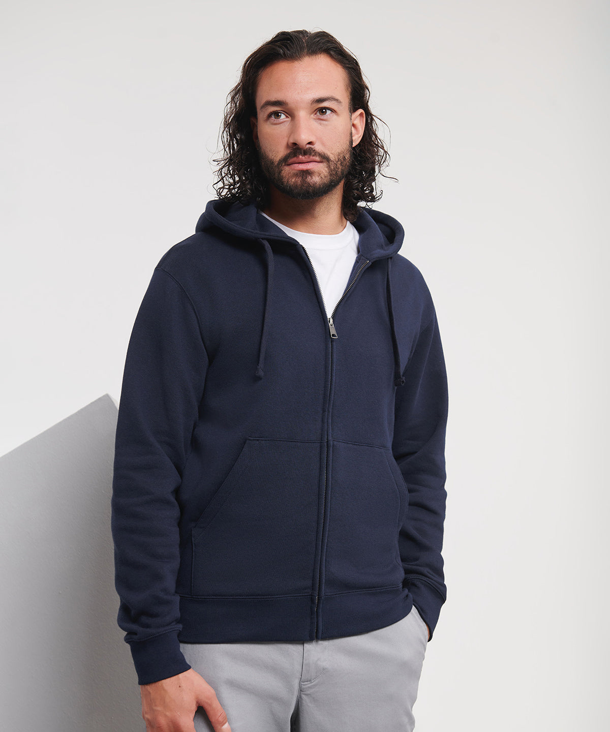 Authentic zipped hooded sweat