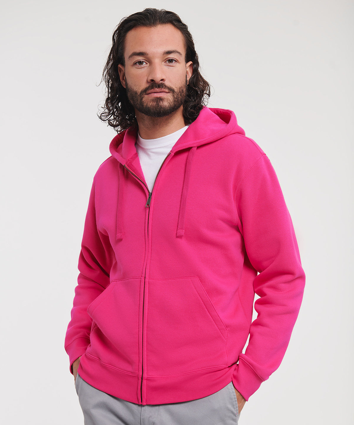 Authentic zipped hooded sweat