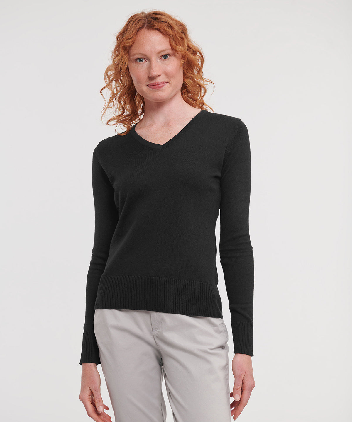 Women's v-neck knitted sweater