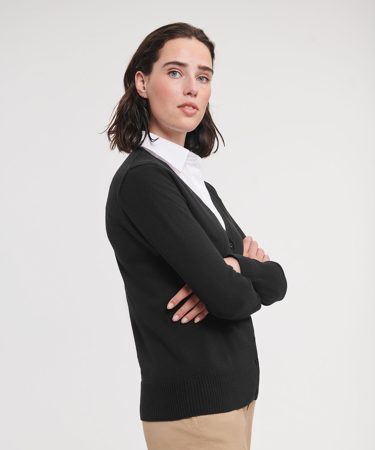 Women's v-neck knitted cardigan