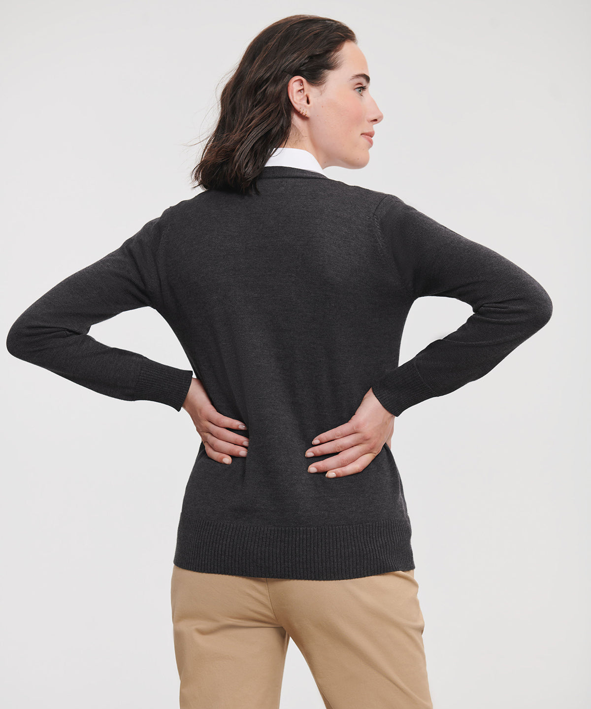 Women's v-neck knitted cardigan