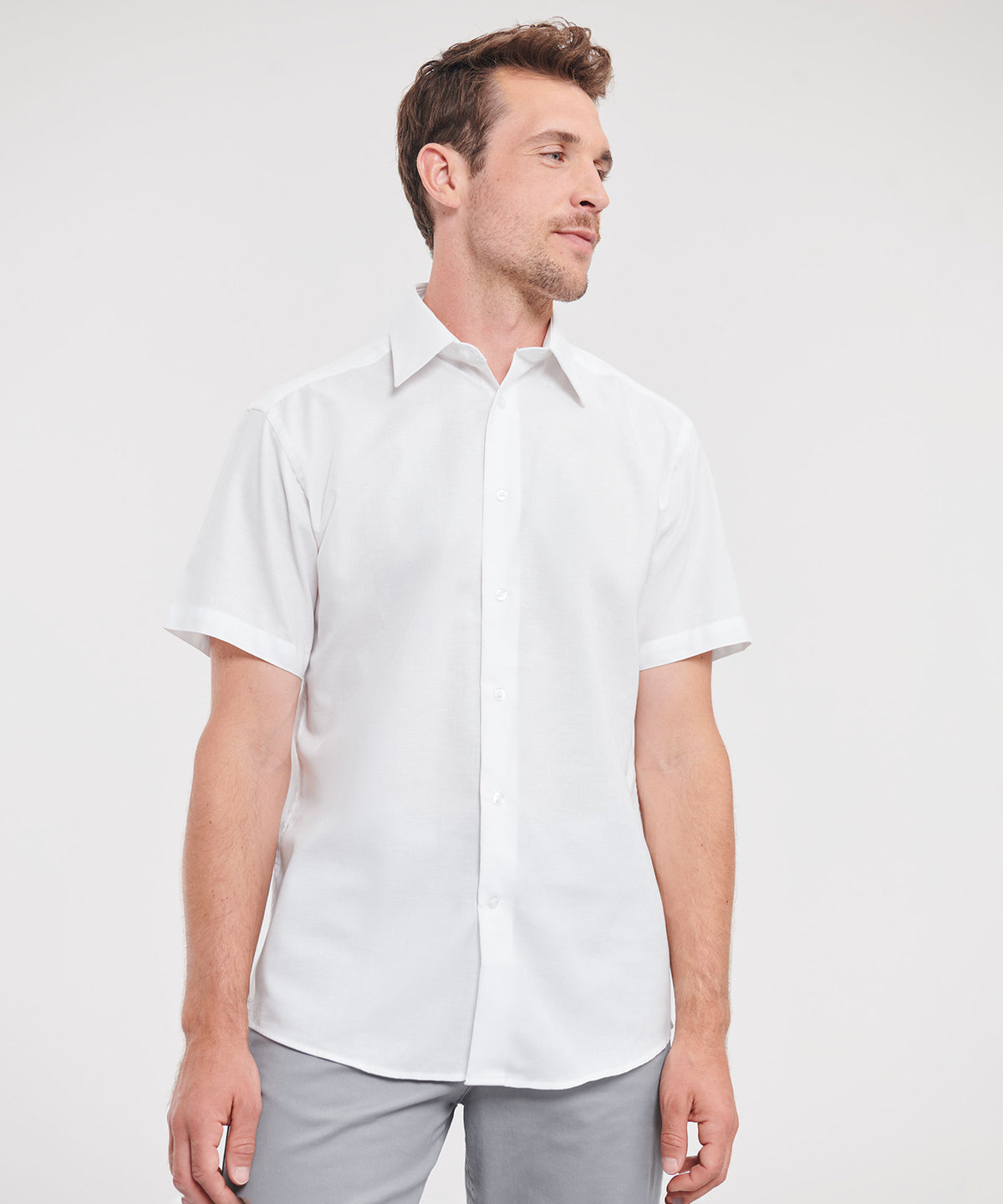 Short sleeve easycare tailored Oxford shirt