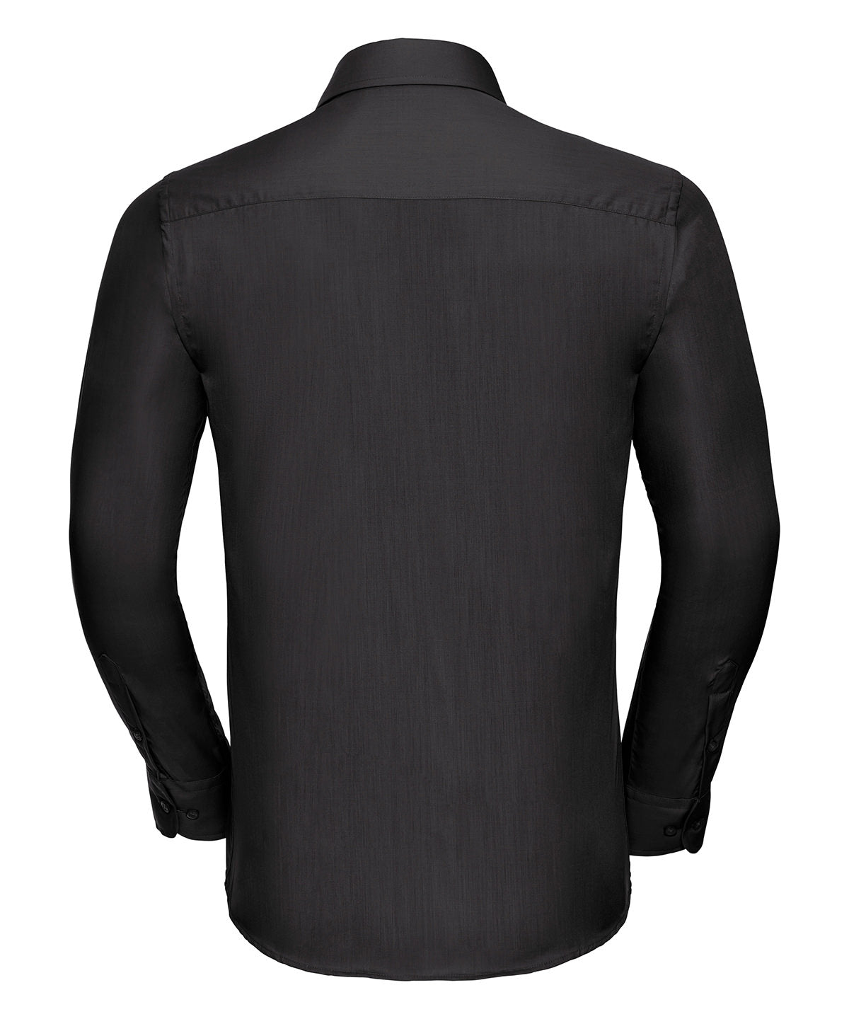 Long sleeve polycotton easycare fitted poplin shirt