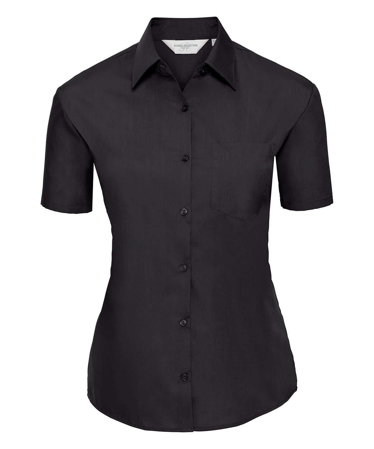 Women's short sleeve polycotton easycare poplin shirt