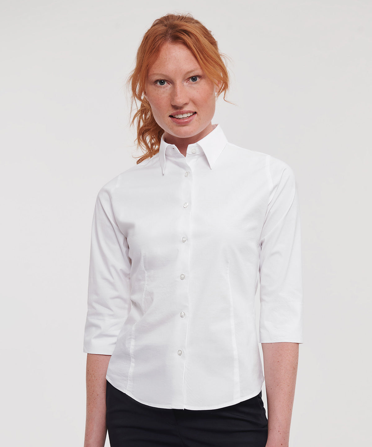 Women's ¾ sleeve easycare fitted shirt