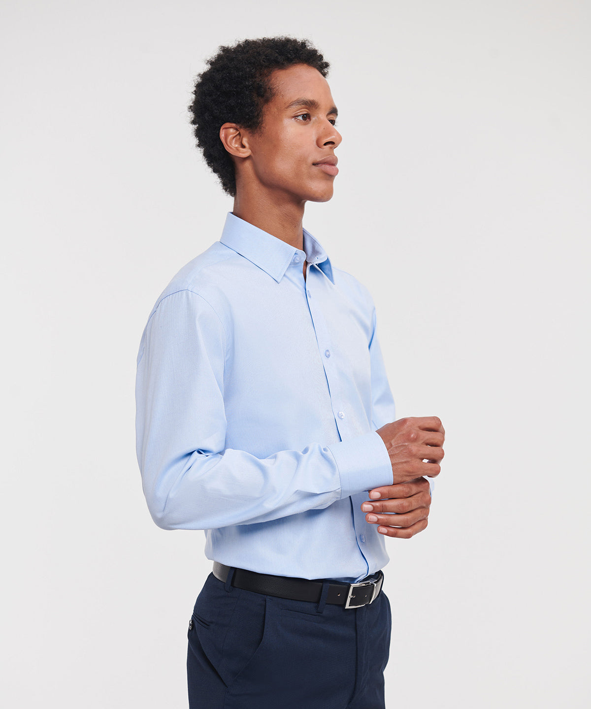 Long sleeve herringbone shirt