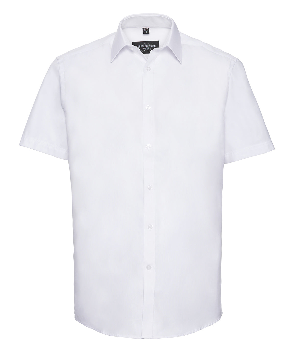 Short sleeve herringbone shirt