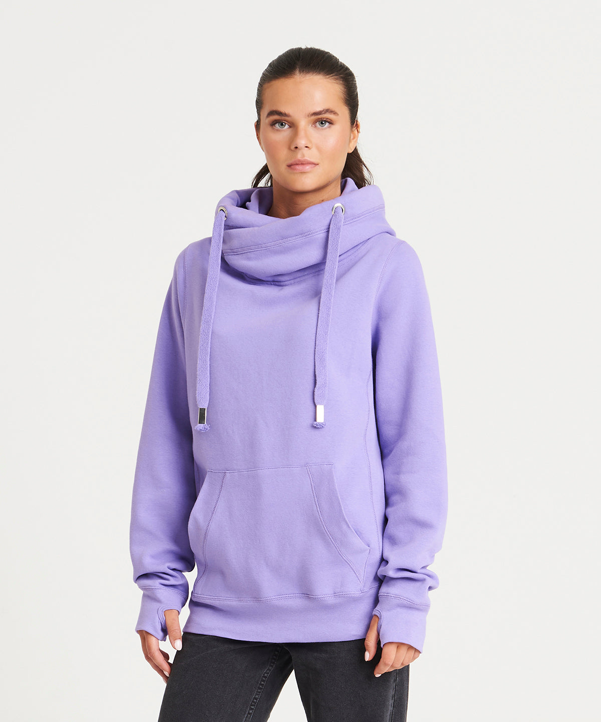 Cross neck hoodie
