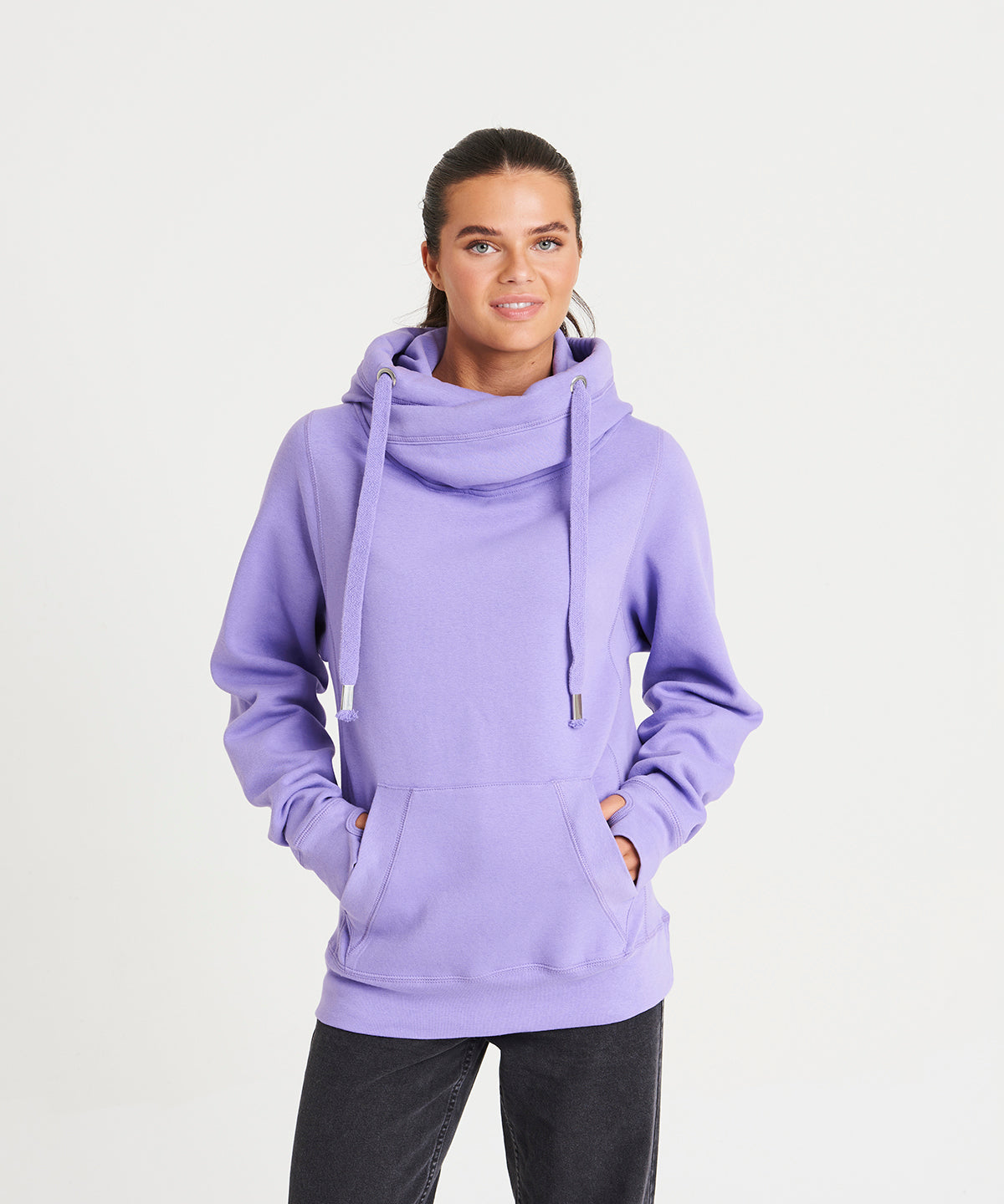 Cross neck hoodie