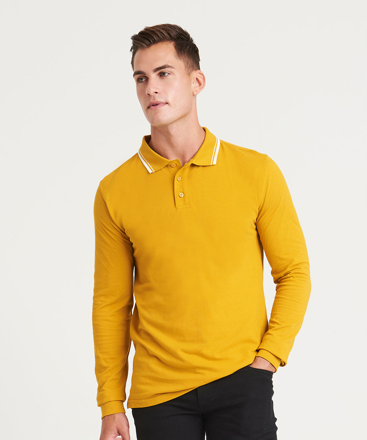 Long sleeve tipped 100 polo