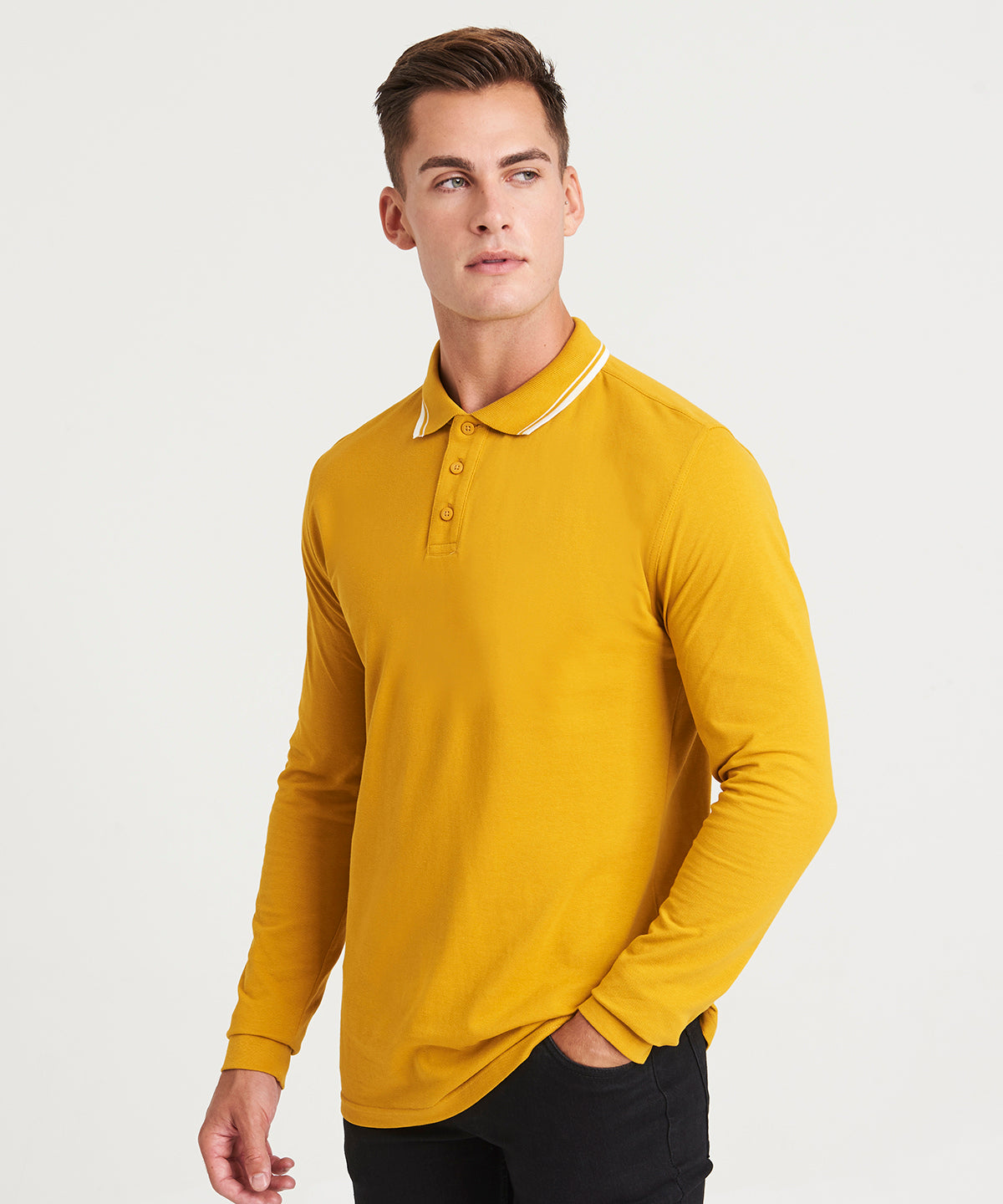 Long sleeve tipped 100 polo