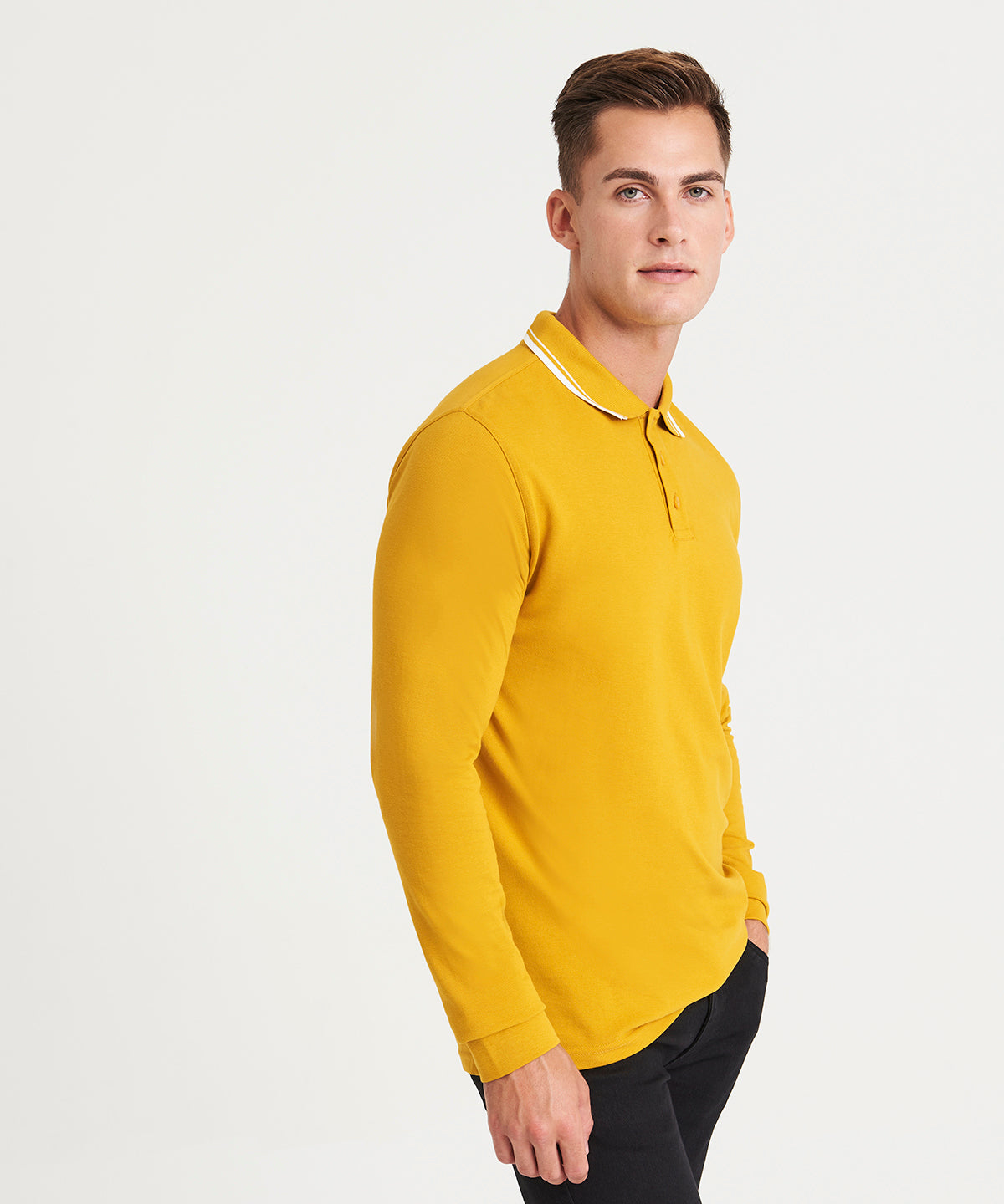 Long sleeve tipped 100 polo