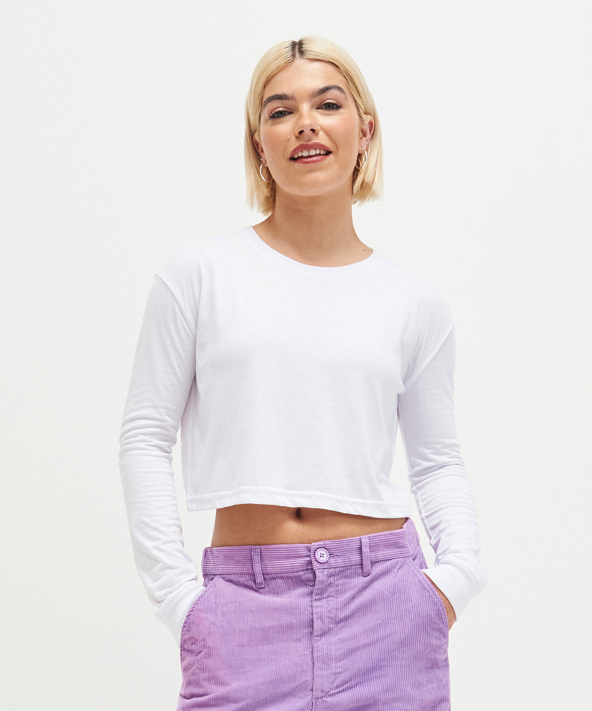 Women's long sleeve cropped T