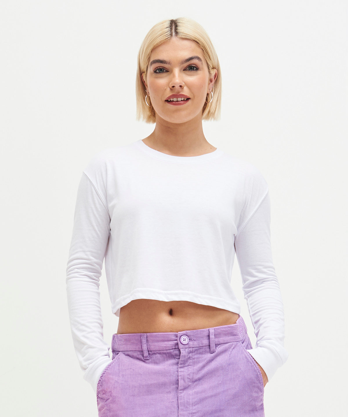 Women's long sleeve cropped T