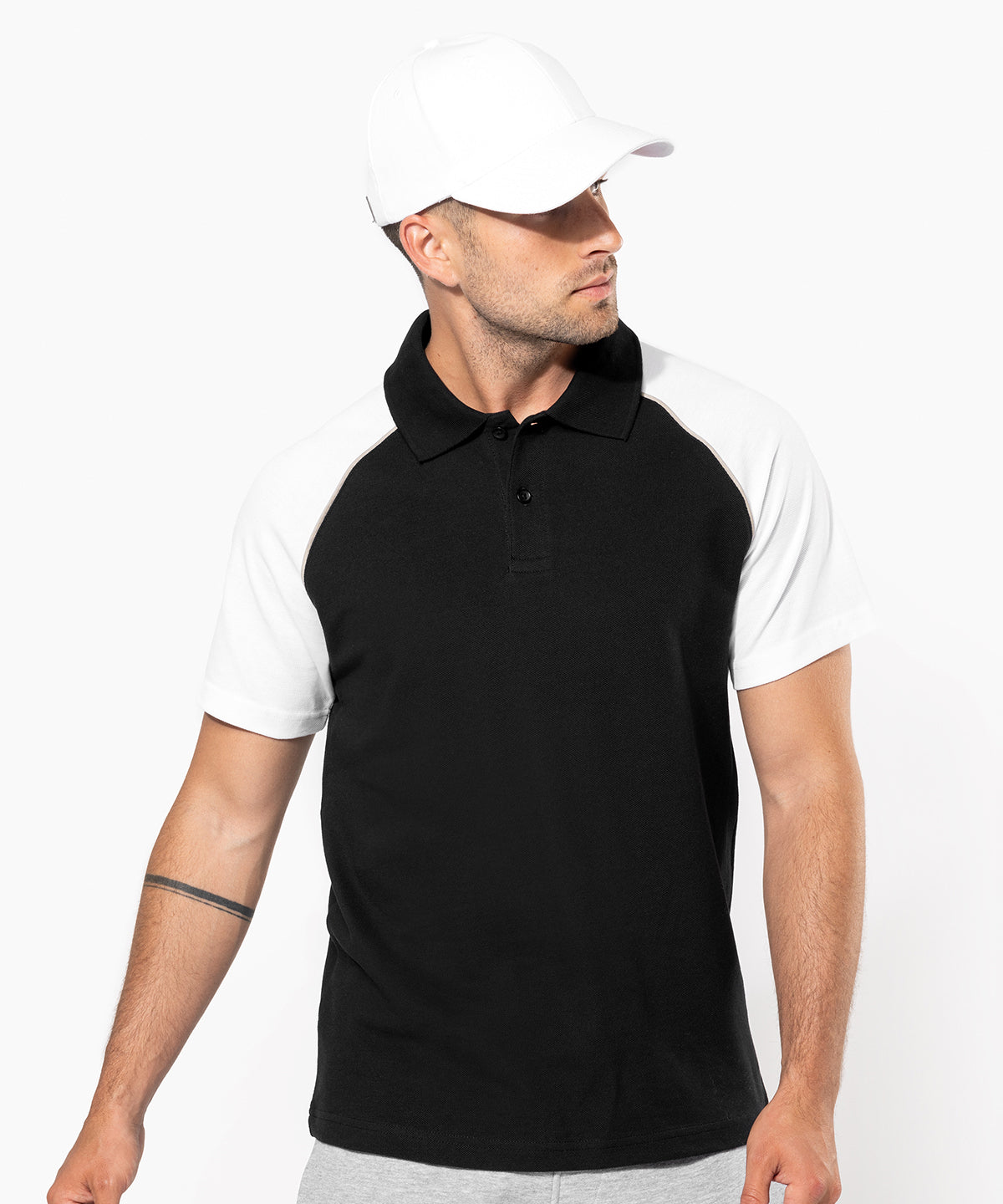 Polo baseball contrast polo shirt