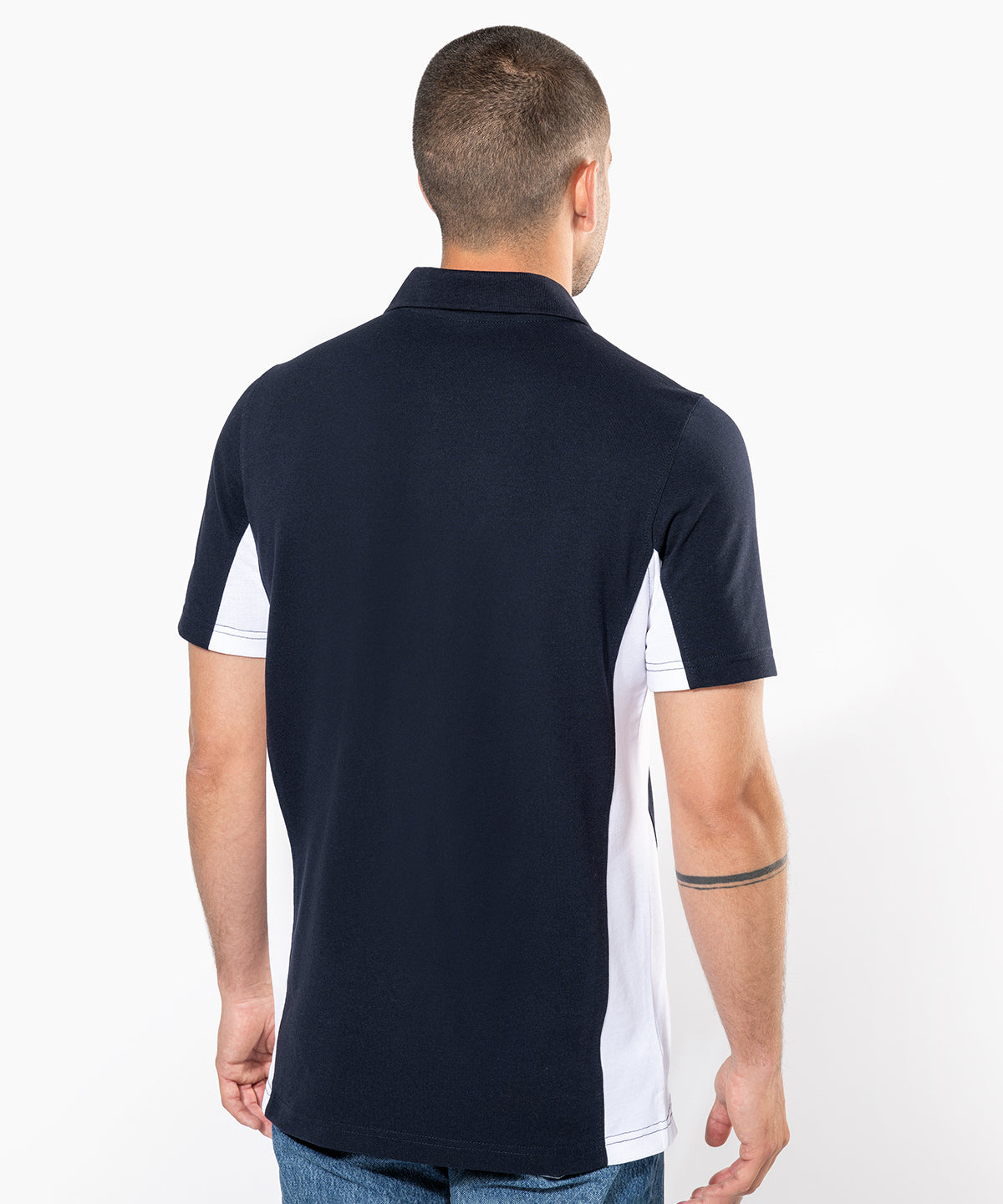 Flags short sleeve bi-colour polo shirt