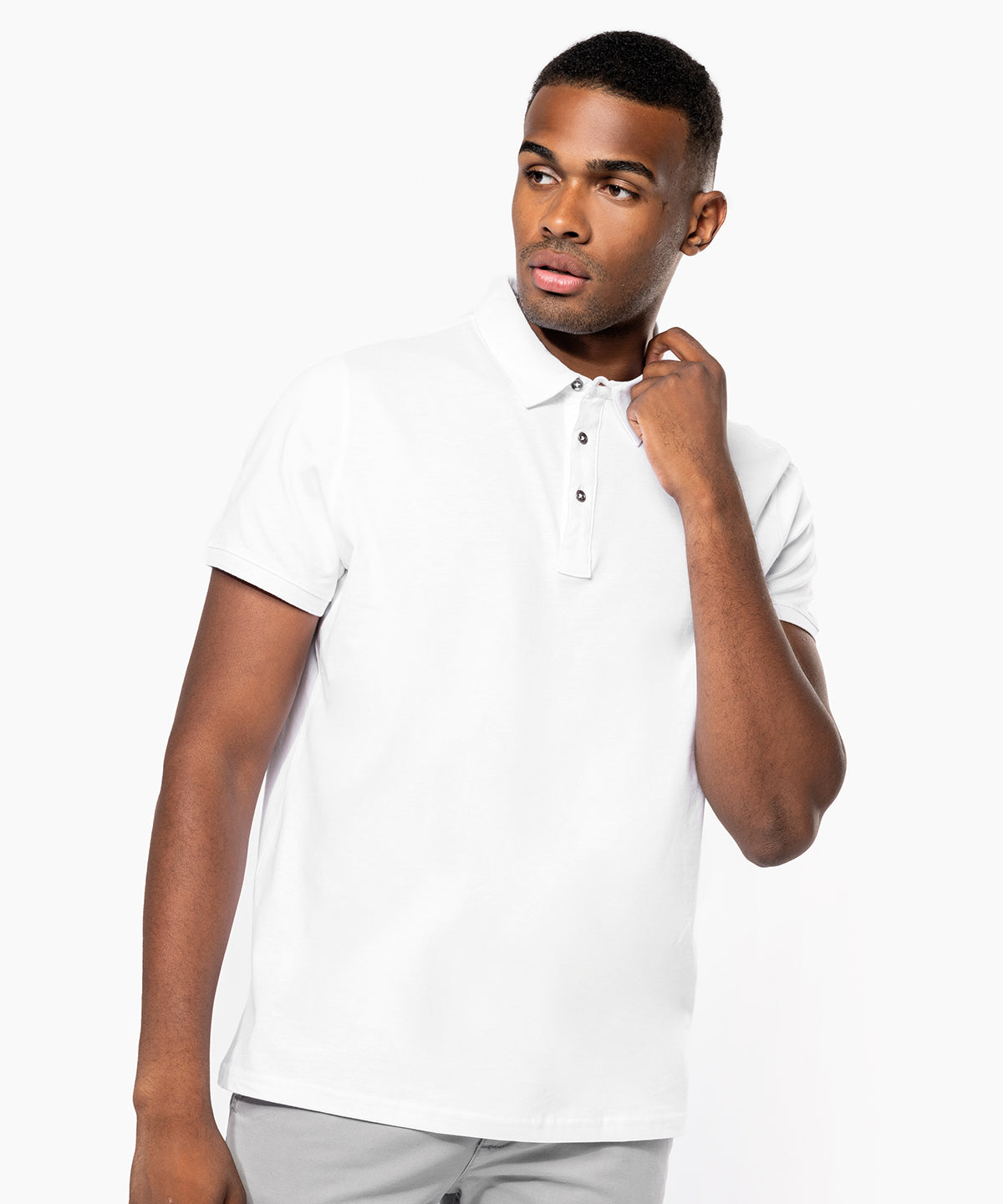 Jersey knit polo shirt