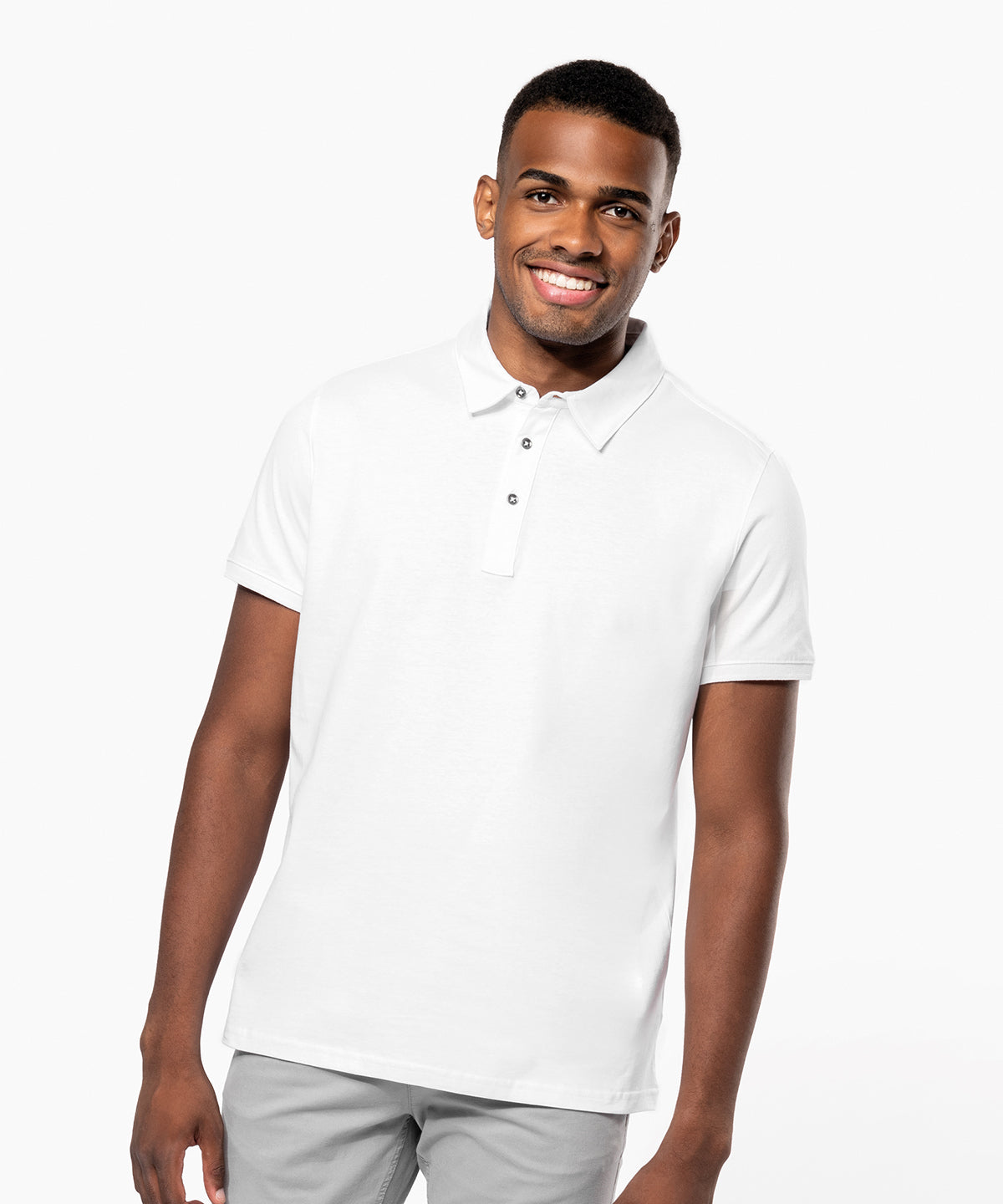 Jersey knit polo shirt