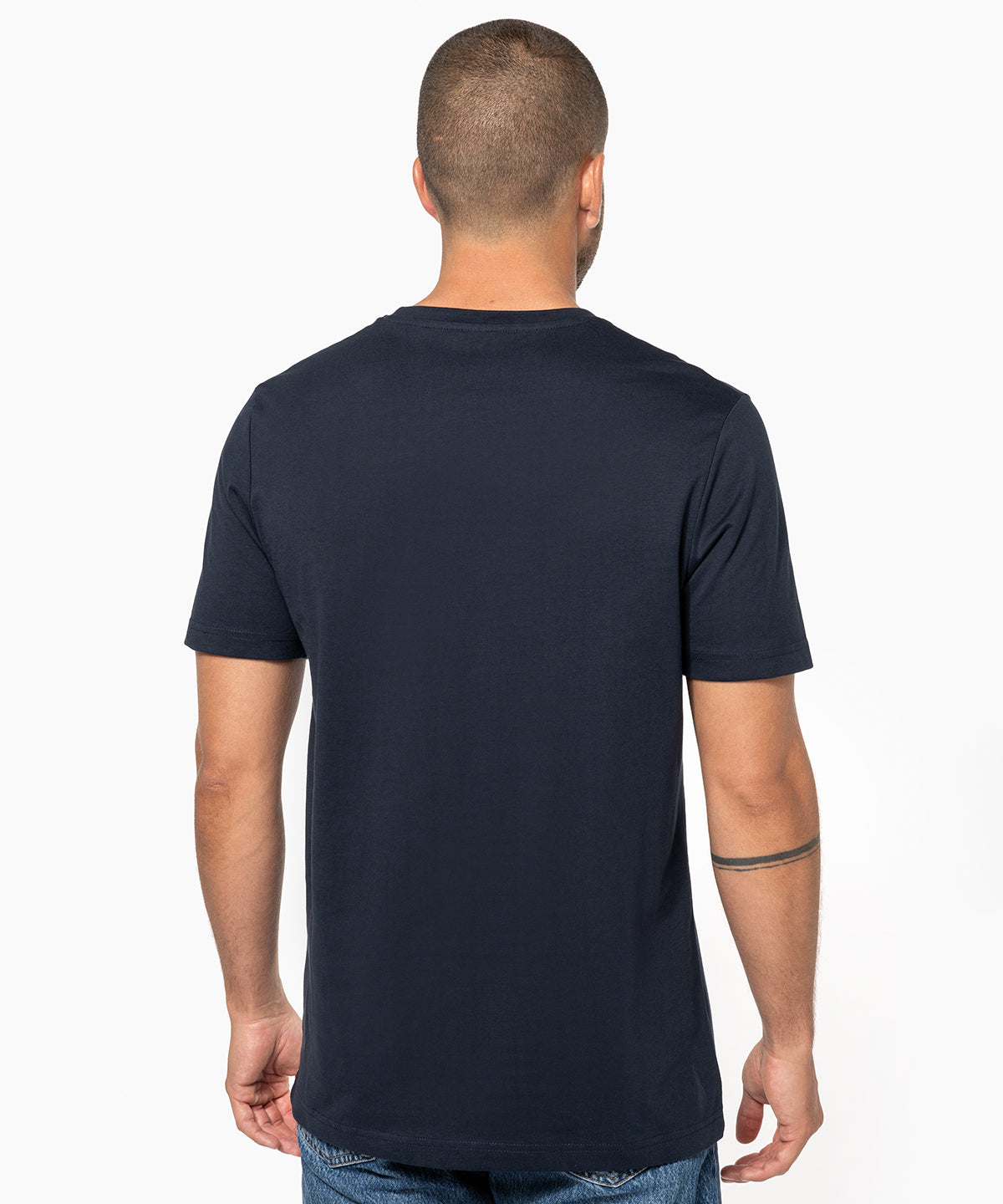 Short-sleeved crew neck T-shirt