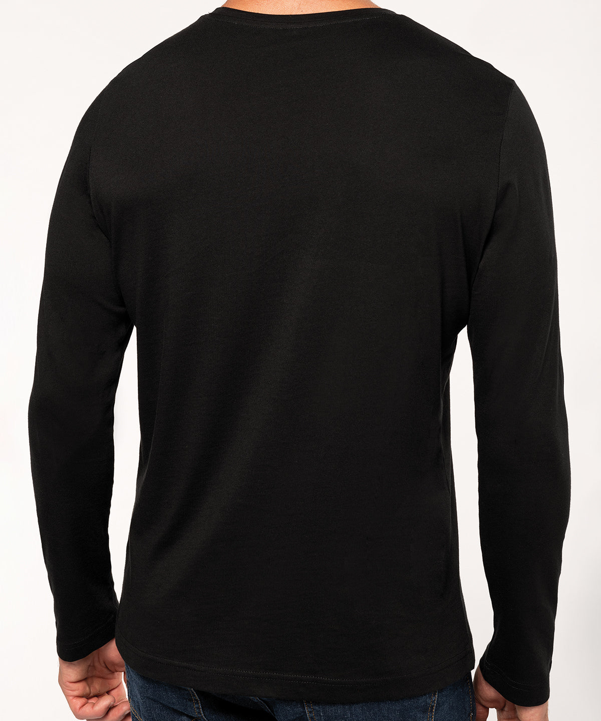 Men's long-sleeved crew neck T-shirt