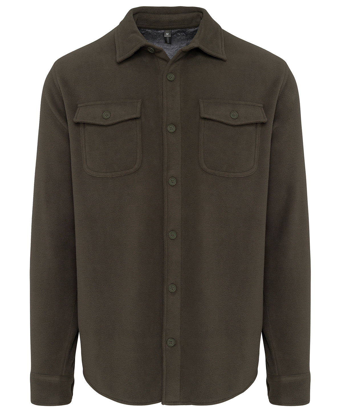 Sherpa-lined fleece overshirt