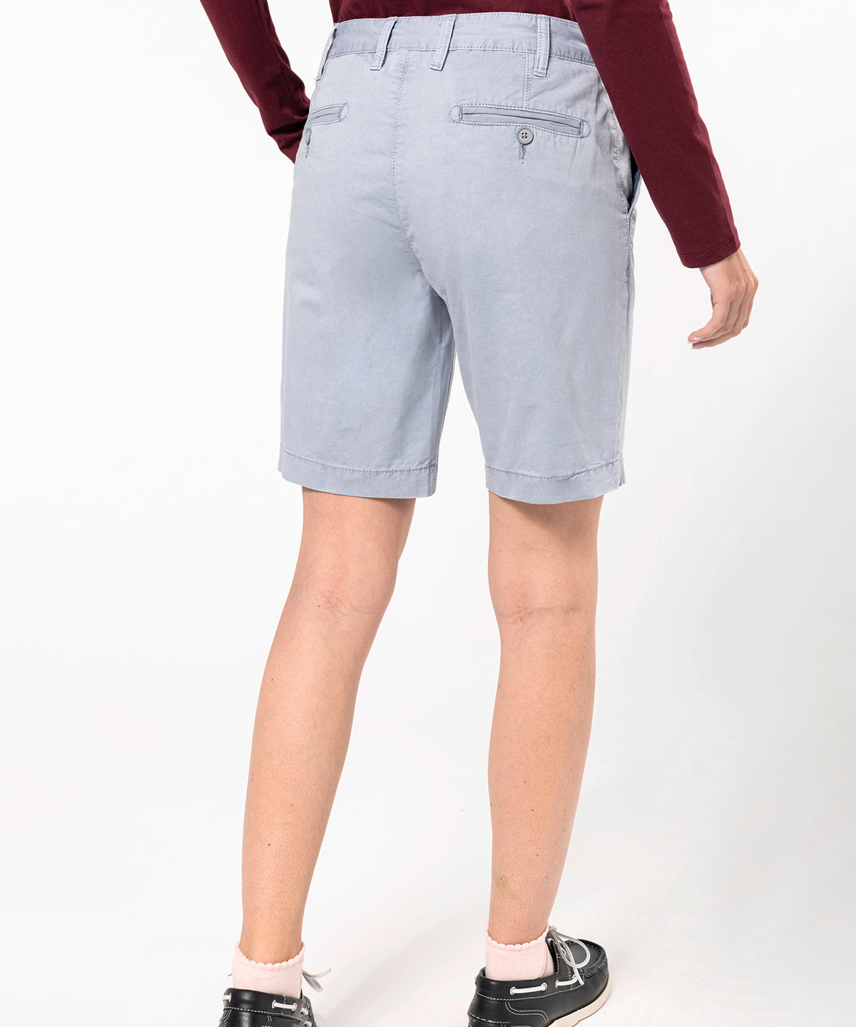 Ladies' washed effect Bermuda shorts