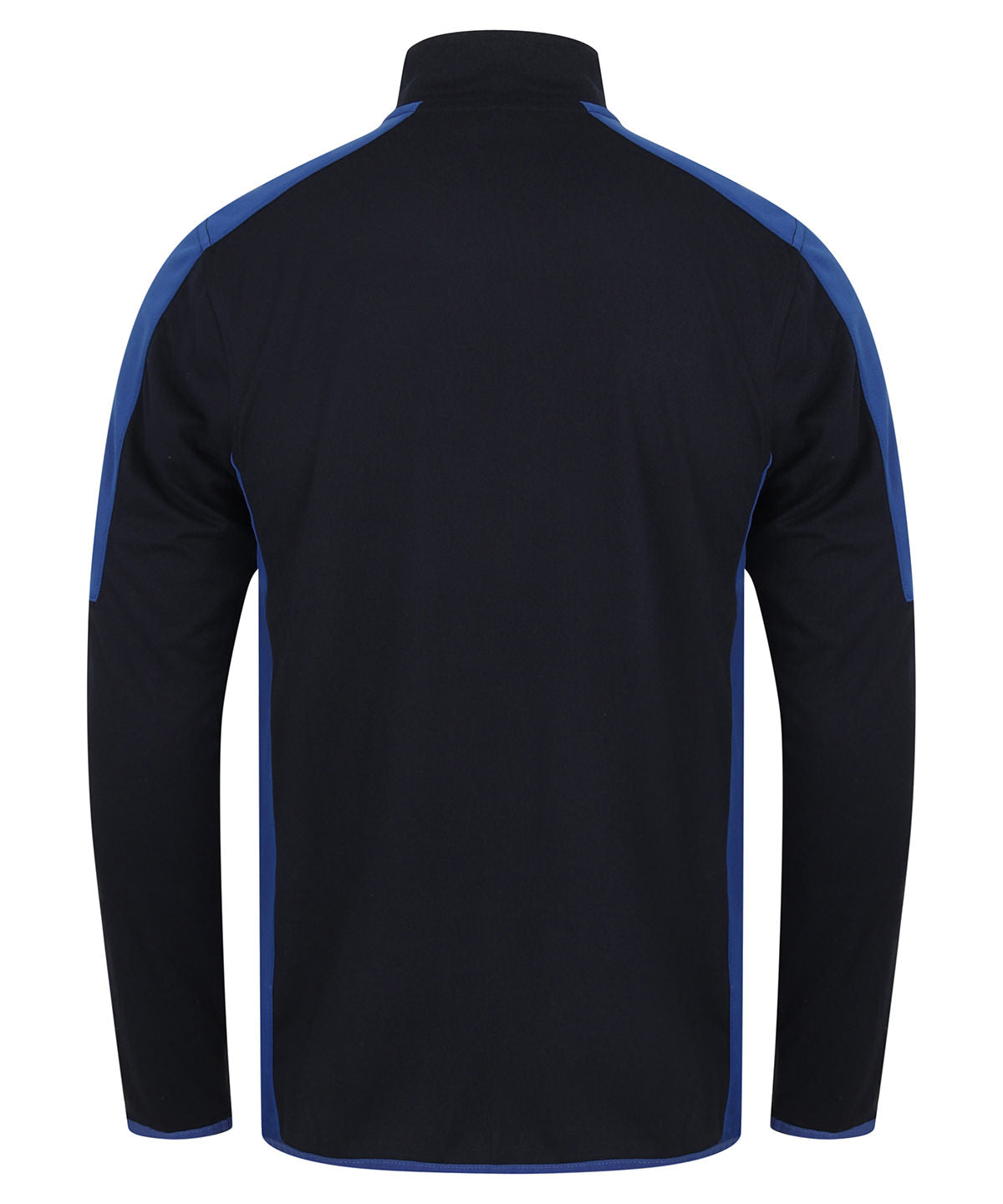 ¼ zip mid-layer with contrast panelling 