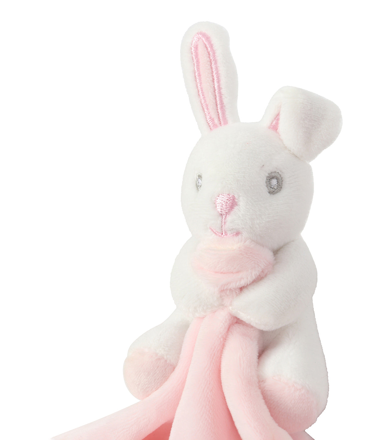 Baby animal comforter with rattle