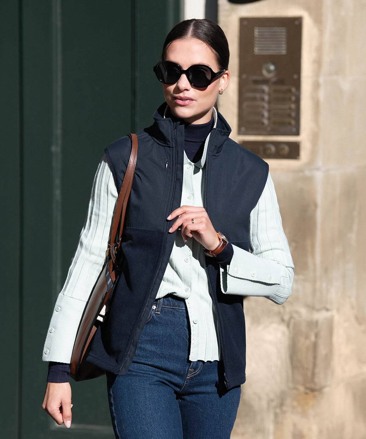 Highland - Fashionable yoke fleece vest