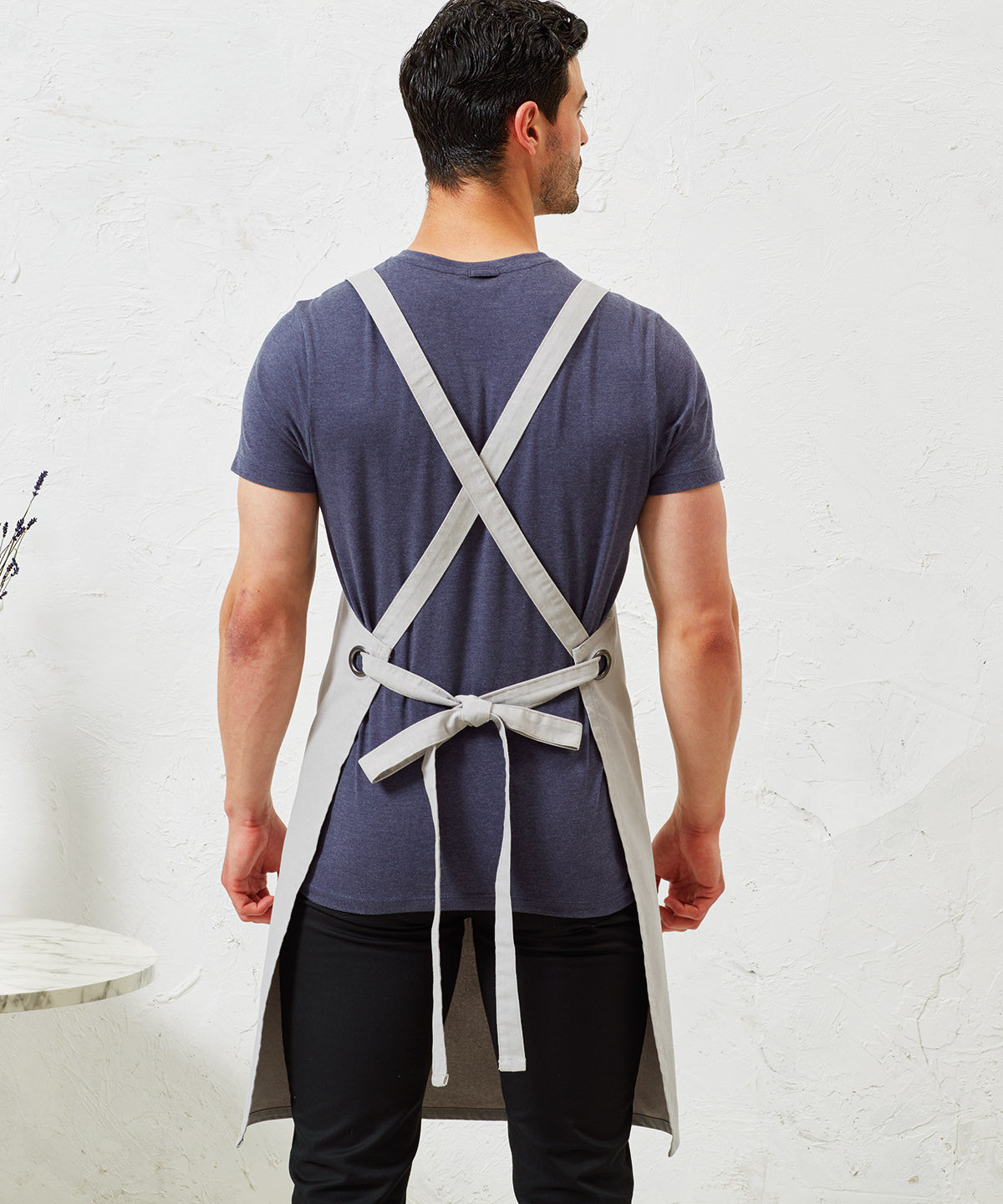 Cross back 'barista' bib apron