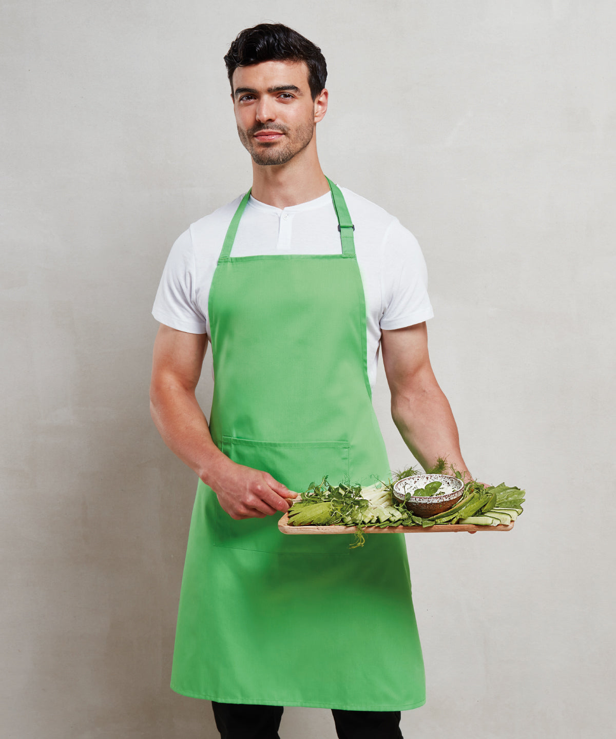 Colours bib apron with pocket
