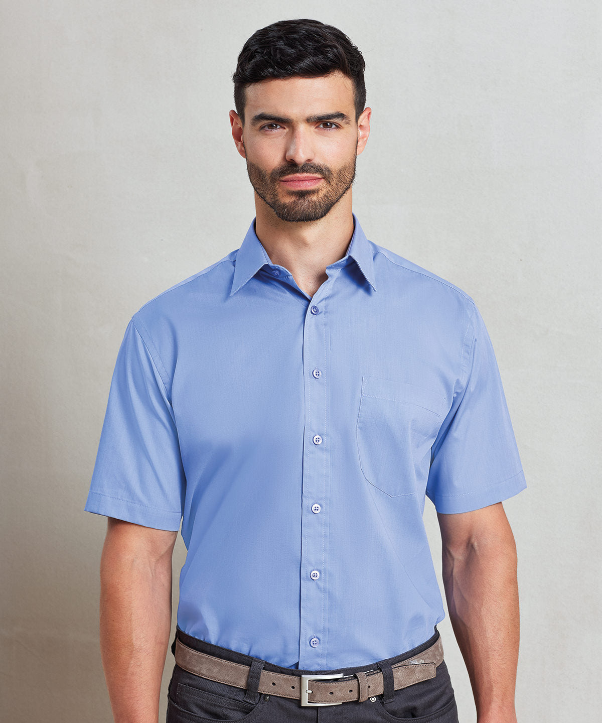 Short sleeve poplin shirt