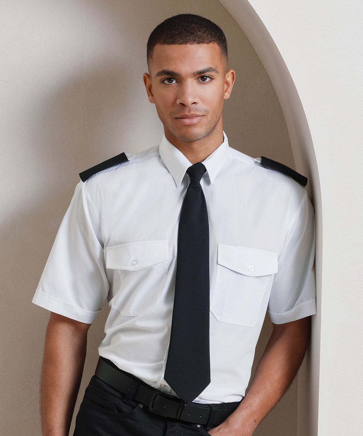 Short sleeve pilot shirt