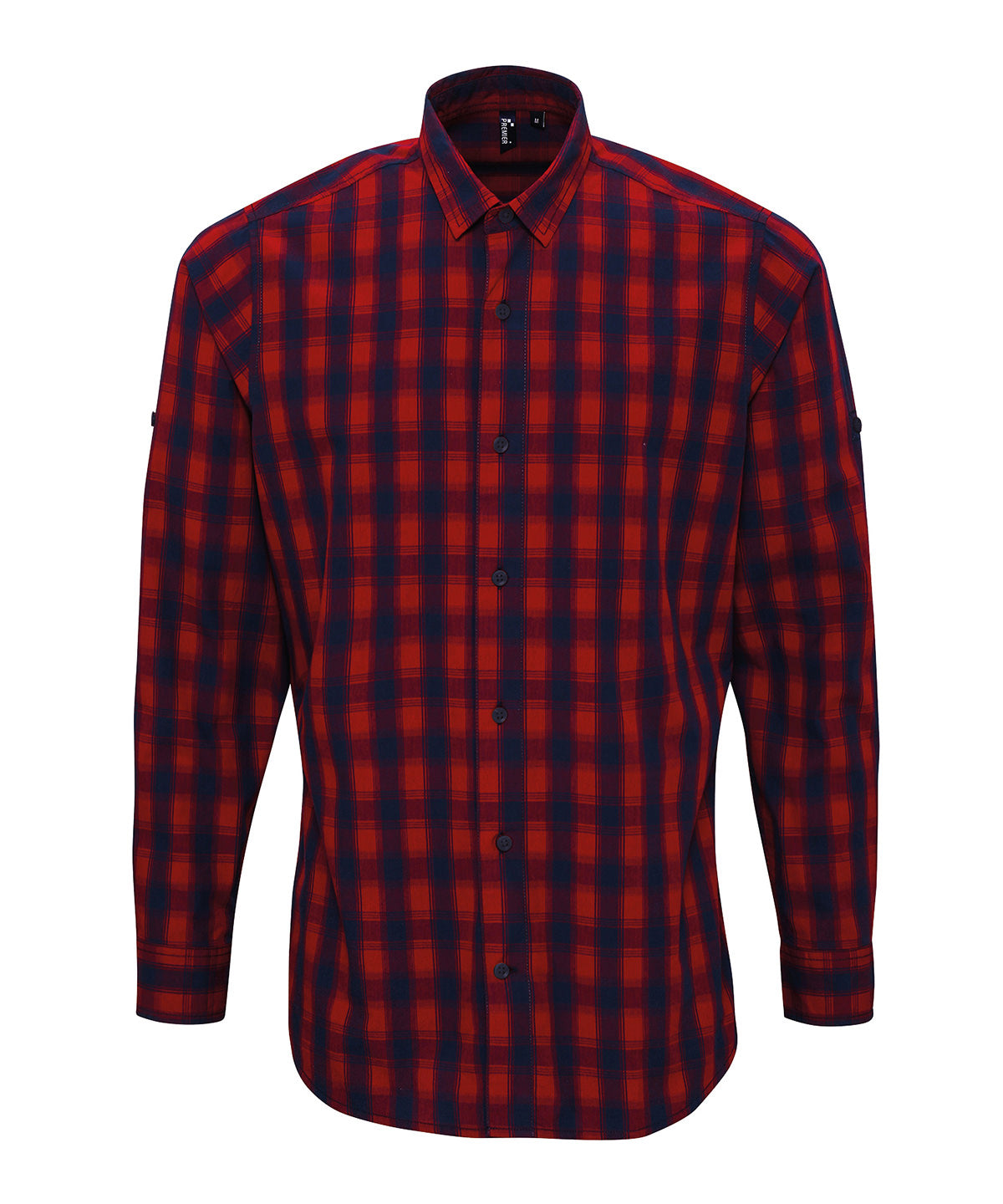 Mulligan check cotton long sleeve shirt