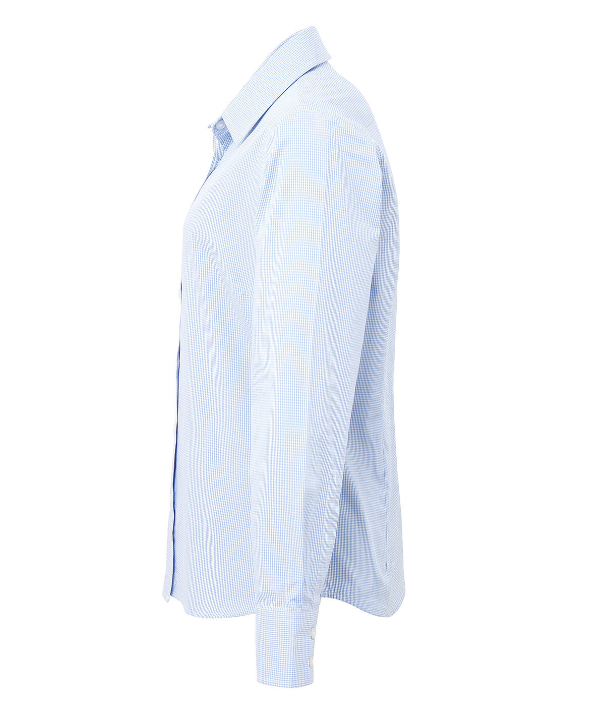 Women's Microcheck (Gingham) long sleeve cotton shirt