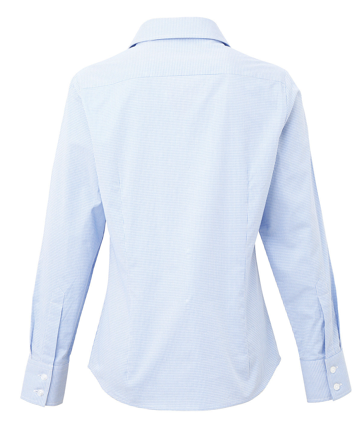 Women's Microcheck (Gingham) long sleeve cotton shirt