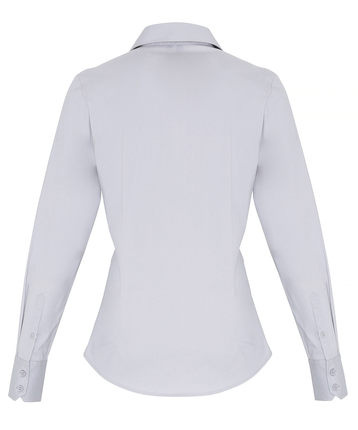 Women's stretch fit cotton poplin long sleeve blouse