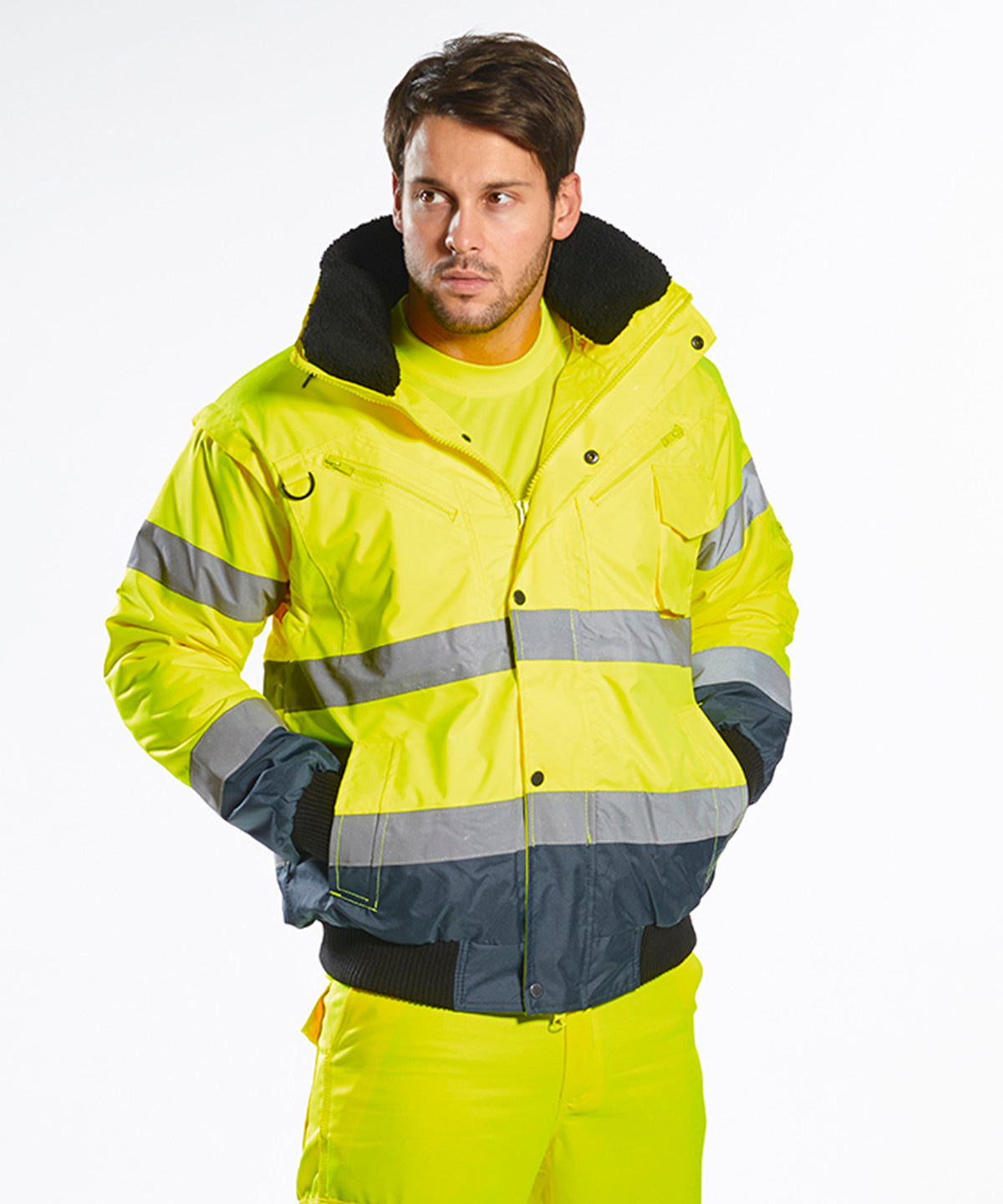 Hi-vis contrast bomber jacket (C465)